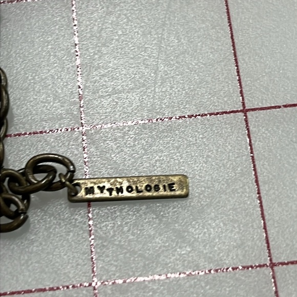 MYTHOLOGIE NWT Ethnic 3 Strand Faceted Stone Pendant Etched Beaded Boho Necklace - Picture 14 of 16